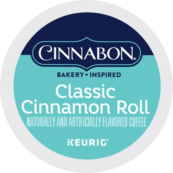 Cinnabon Classic Cinnamon Roll Keurig SingleServe KCup Pods Light Roast Coffee 72 Count 6 Packs of 12Classic Cinnamon Roll 24 Count Pack of 1