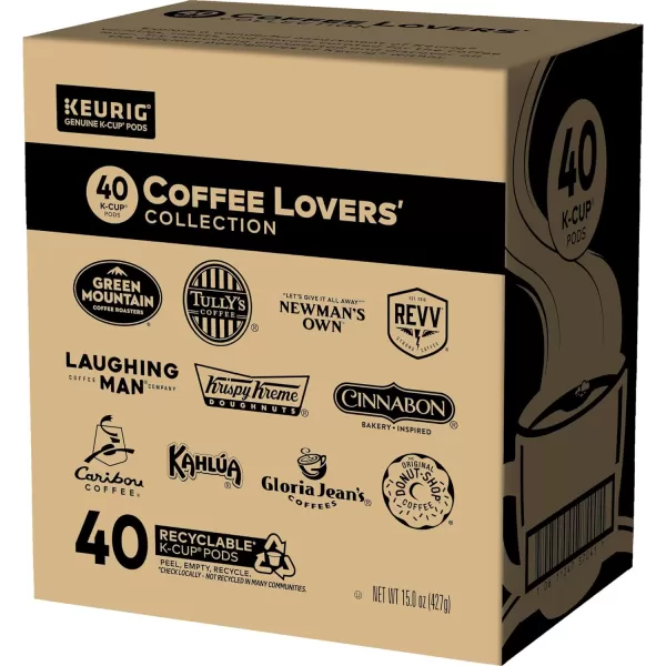 Keurig Coffee Lovers Collection Variety Pack SingleServe Coffee KCup Pods Sampler 60 CountCoffee Lovers 40 Count Pack of 1