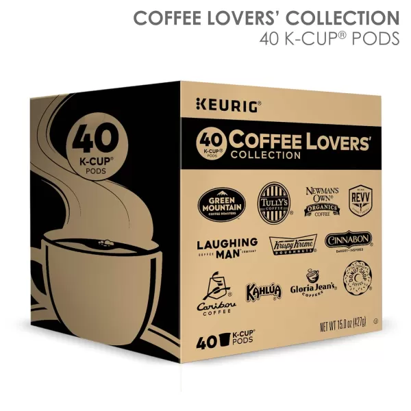 Keurig Coffee Lovers Collection Variety Pack SingleServe Coffee KCup Pods Sampler 60 CountCoffee Lovers 40 Count Pack of 1