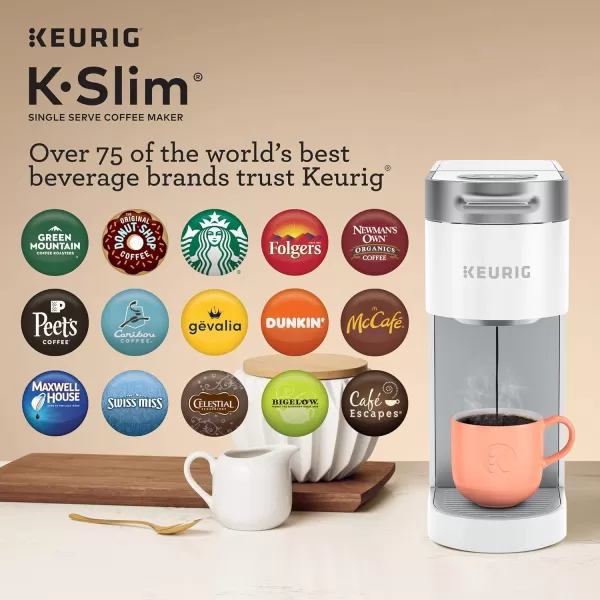 Keurig K Slim Single Serve KCup Pod Coffee Maker Multistream Technology Scarlet RedWhite Coffee Maker