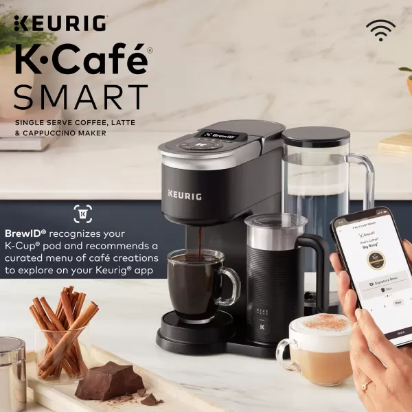 Keurig KCafe SMART Single Serve KCup Pod Coffee Latte and Cappuccino Maker BlackKeurig KCafe SMART Single Serve KCup Pod Coffee Latte and Cappuccino Maker Black