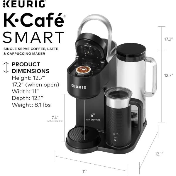 Keurig KCafe SMART Single Serve KCup Pod Coffee Latte and Cappuccino Maker BlackKeurig KCafe SMART Single Serve KCup Pod Coffee Latte and Cappuccino Maker Black