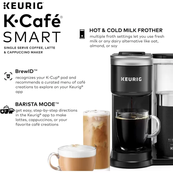 Keurig KCafe SMART Single Serve KCup Pod Coffee Latte and Cappuccino Maker BlackKeurig KCafe SMART Single Serve KCup Pod Coffee Latte and Cappuccino Maker Black