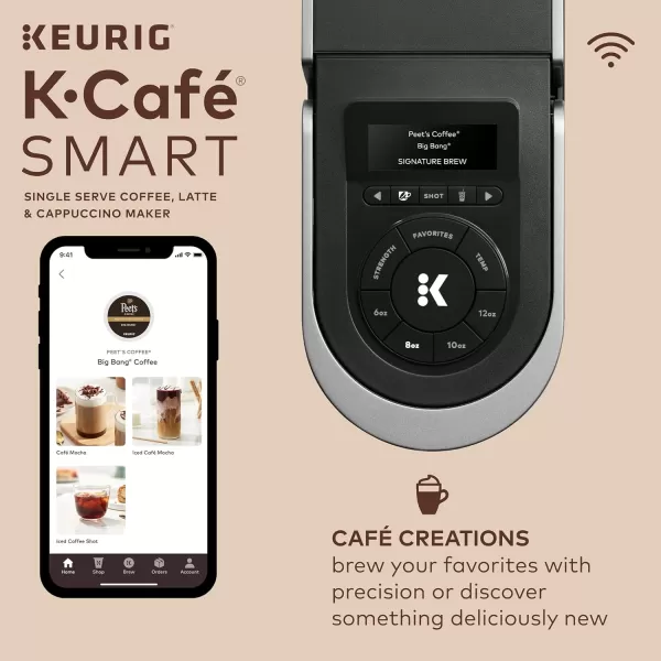 Keurig KCafe SMART Single Serve KCup Pod Coffee Latte and Cappuccino Maker BlackKeurig KCafe SMART Single Serve KCup Pod Coffee Latte and Cappuccino Maker Black