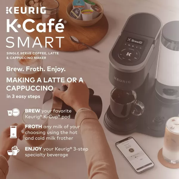 Keurig KCafe SMART Single Serve KCup Pod Coffee Latte and Cappuccino Maker BlackKeurig KCafe SMART Single Serve KCup Pod Coffee Latte and Cappuccino Maker Black