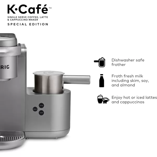 Keurig KCafe Special Edition Single Serve KCup Pod Coffee Latte and Cappuccino Maker NickelKCaf Special Edition  Eight OClock