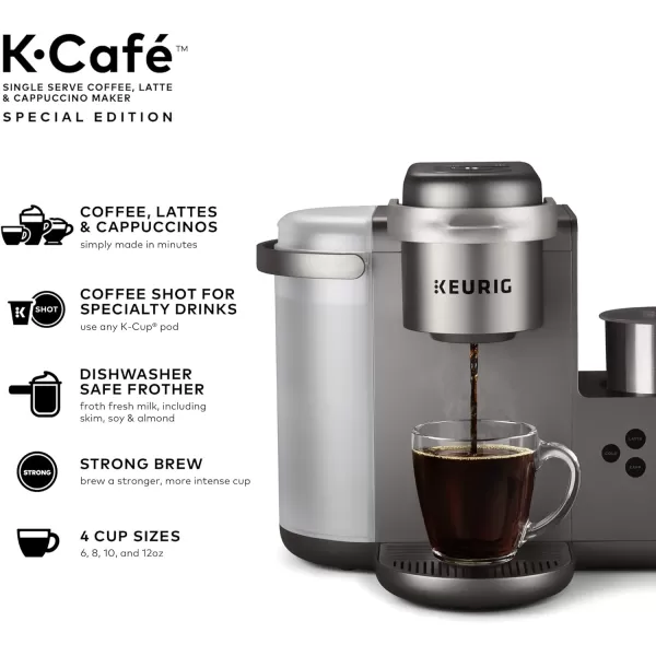 Keurig KCafe Special Edition Single Serve KCup Pod Coffee Latte and Cappuccino Maker NickelKCaf Special Edition  Eight OClock