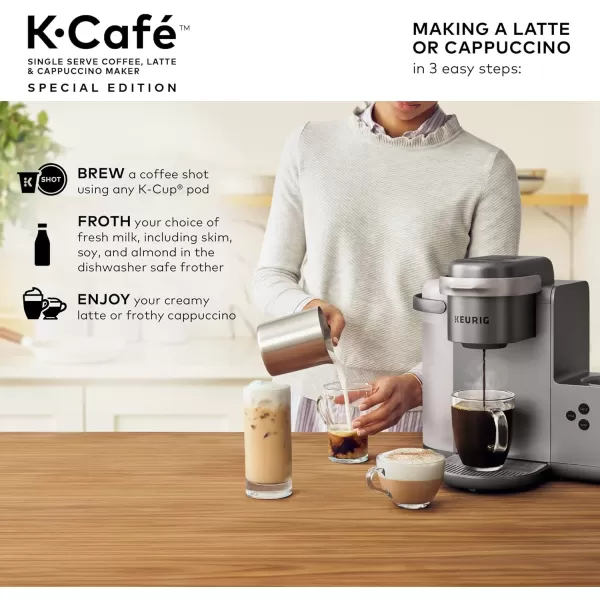 Keurig KCafe Special Edition Single Serve KCup Pod Coffee Latte and Cappuccino Maker NickelNickel