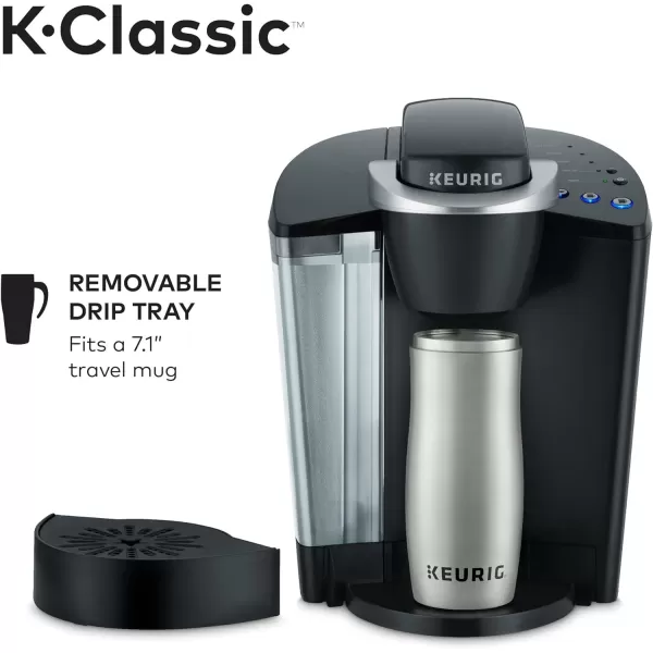 Keurig KClassic Coffee Maker KCup Pod Single Serve Programmable 6 to 10 oz Brew Sizes BlackBlack Coffee Maker