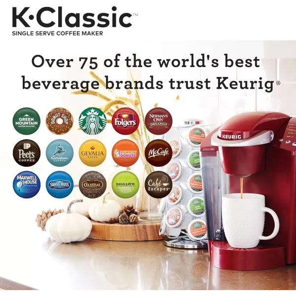 Keurig KClassic Coffee Maker KCup Pod Single Serve Programmable 6 to 10 oz Brew Sizes BlackRhubarb Coffee Maker