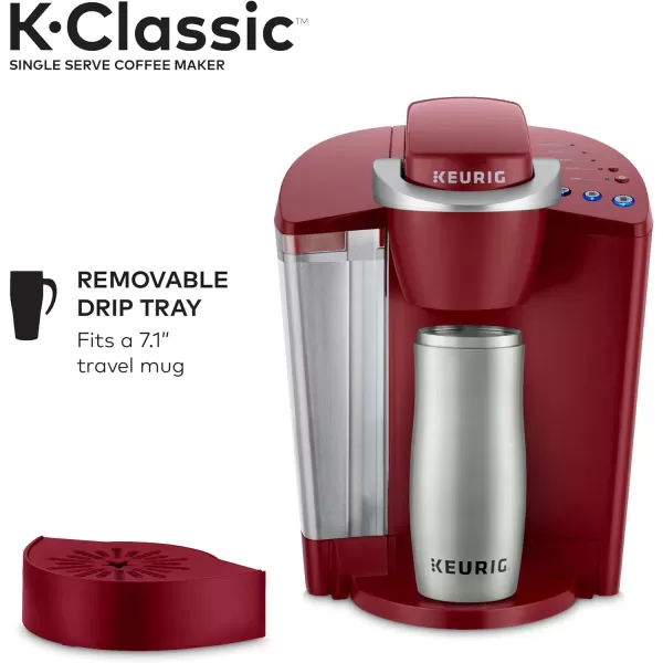 Keurig KClassic Coffee Maker KCup Pod Single Serve Programmable 6 to 10 oz Brew Sizes BlackRhubarb Coffee Maker