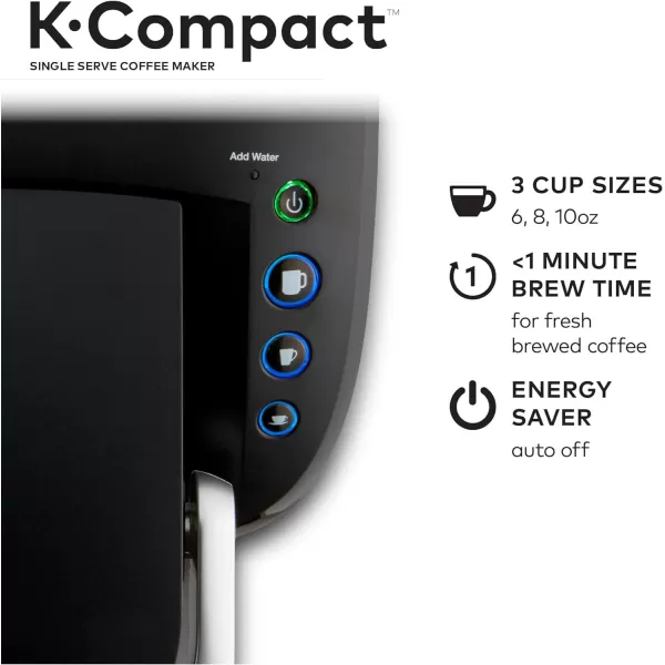 Keurig KCompact SingleServe KCup Pod Coffee Maker BlackBlack