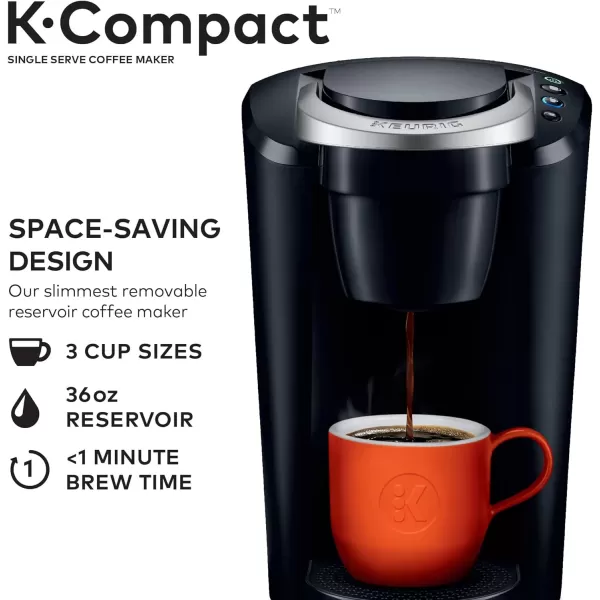 Keurig KCompact SingleServe KCup Pod Coffee Maker BlackBlack