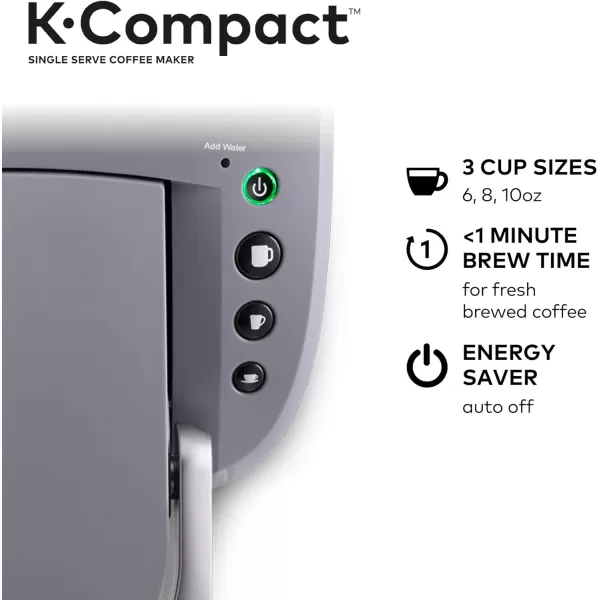 Keurig KCompact SingleServe KCup Pod Coffee Maker BlackGray