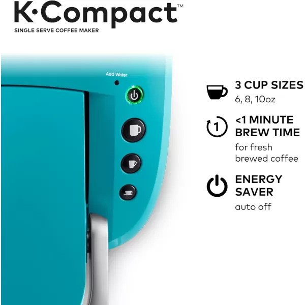 Keurig KCompact SingleServe KCup Pod Coffee Maker BlackTurquoise