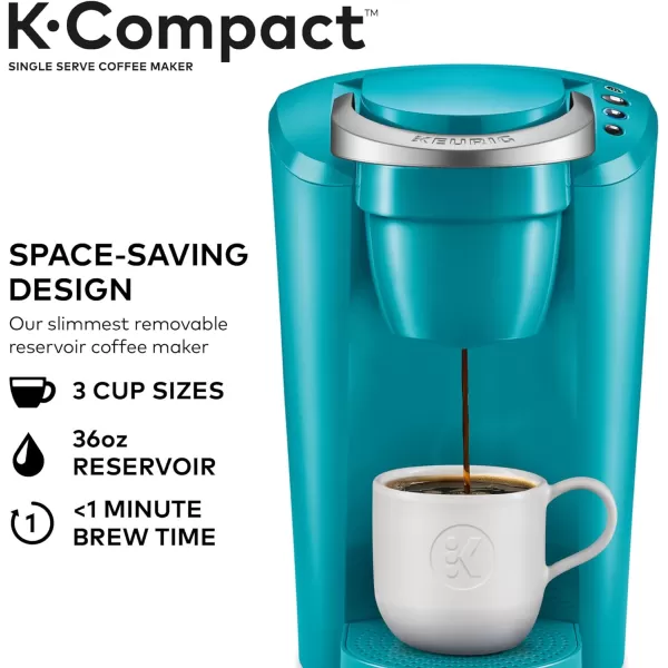 Keurig KCompact SingleServe KCup Pod Coffee Maker BlackTurquoise