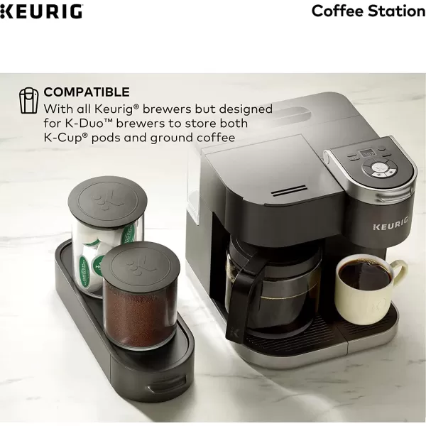 Keurig KDuo Coffee Maker Single Serve KCup Pod and 12 Cup Carafe Brewer with Keurig Station KCup Pod amp Ground Coffee Storage Unit BlackKeurig KDuo Coffee Maker Single Serve KCup Pod and 12 Cup Carafe Brewer with Keurig Station KCup Pod amp Ground Coffee Storage Unit Black