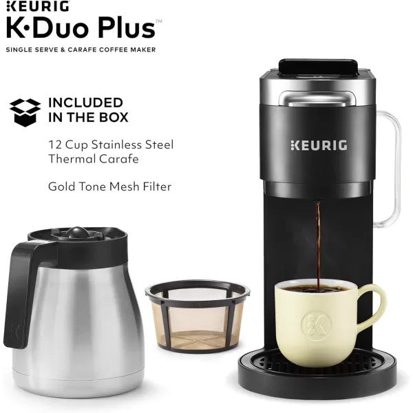 Keurig KDuo Plus Single Serve amp Carafe Coffee MakerCompatible with KCup Pods and Ground Coffee KDuo Plus