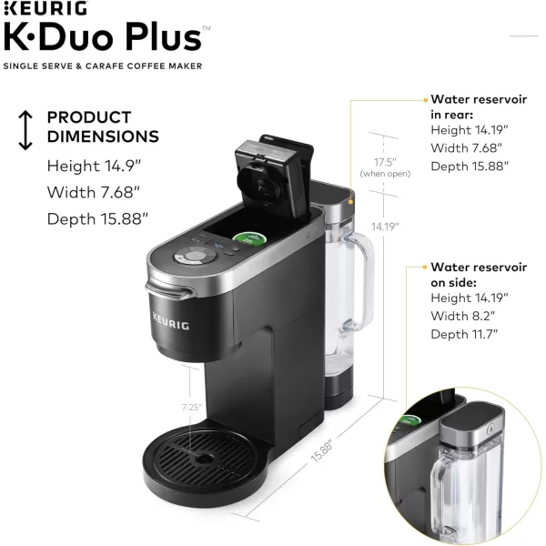 Keurig KDuo Plus Single Serve amp Carafe Coffee MakerCompatible with KCup Pods and Ground Coffee KDuo Plus