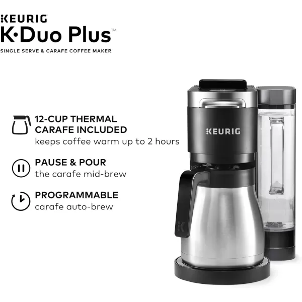 Keurig KDuo Plus Single Serve amp Carafe Coffee MakerCompatible with KCup Pods and Ground Coffee KDuo Plus