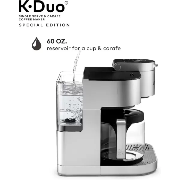 Keurig KDuo Special Edition Single Serve KCup Pod amp Carafe Coffee Maker SilverKeurig KDuo Special Edition Single Serve KCup Pod amp Carafe Coffee Maker Silver