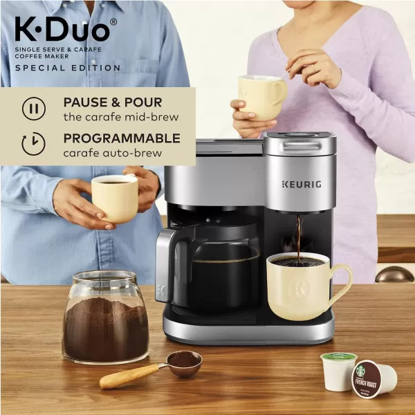 Keurig KDuo Special Edition Single Serve KCup Pod amp Carafe Coffee Maker SilverKeurig KDuo Special Edition Single Serve KCup Pod amp Carafe Coffee Maker Silver