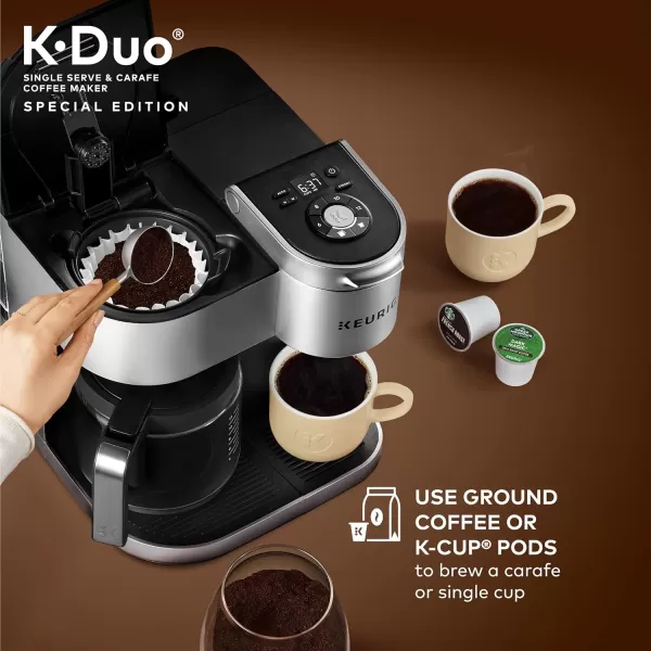 Keurig KDuo Special Edition Single Serve KCup Pod amp Carafe Coffee Maker SilverKeurig KDuo Special Edition Single Serve KCup Pod amp Carafe Coffee Maker Silver