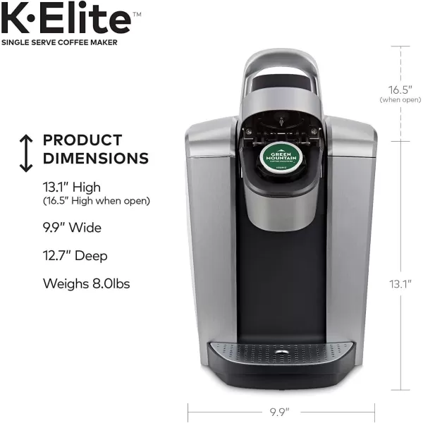 Keurig KElite Coffee Maker Single Serve KCup Pod Coffee Brewer Brushed Silver and Keurig 14 oz Contigo AUTOSEAL Travel Mug SilverKeurig KElite Coffee Maker Single Serve KCup Pod Coffee Brewer Brushed Silver and Keurig 14 oz Contigo AUTOSEAL Travel Mug Silver