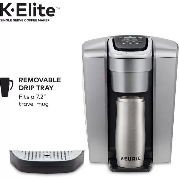 Keurig KElite Coffee Maker Single Serve KCup Pod Coffee Brewer Brushed Silver and Keurig 14 oz Contigo AUTOSEAL Travel Mug SilverKeurig KElite Coffee Maker Single Serve KCup Pod Coffee Brewer Brushed Silver and Keurig 14 oz Contigo AUTOSEAL Travel Mug Silver