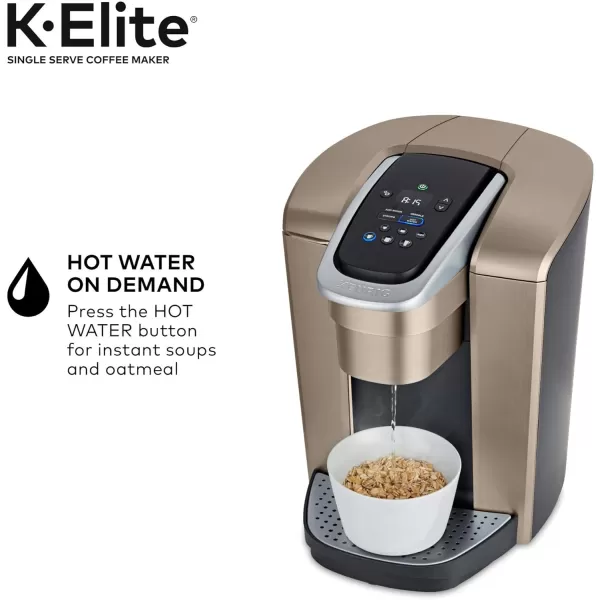 Keurig KElite SingleServe KCup Pod Coffee Maker Brushed SilverBrushed Gold Coffee Maker