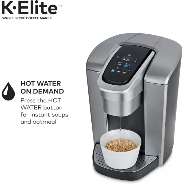 Keurig KElite SingleServe KCup Pod Coffee Maker Brushed SilverBrushed Silver Coffee Maker