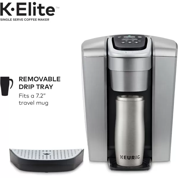 Keurig KElite SingleServe KCup Pod Coffee Maker Brushed SilverBrushed Silver Coffee Maker