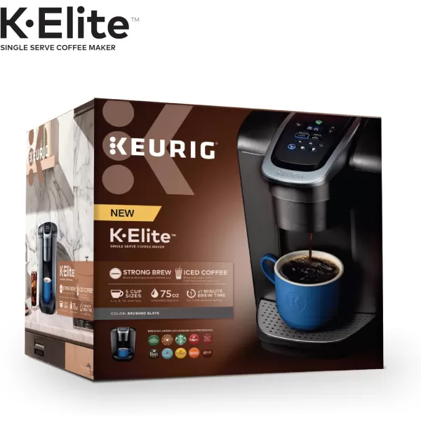 Keurig KElite SingleServe KCup Pod Coffee Maker Brushed SilverBrushed Slate Coffee Maker