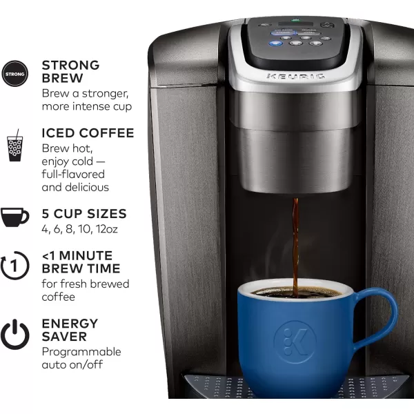 Keurig KElite SingleServe KCup Pod Coffee Maker Brushed SilverBrushed Slate Coffee Maker