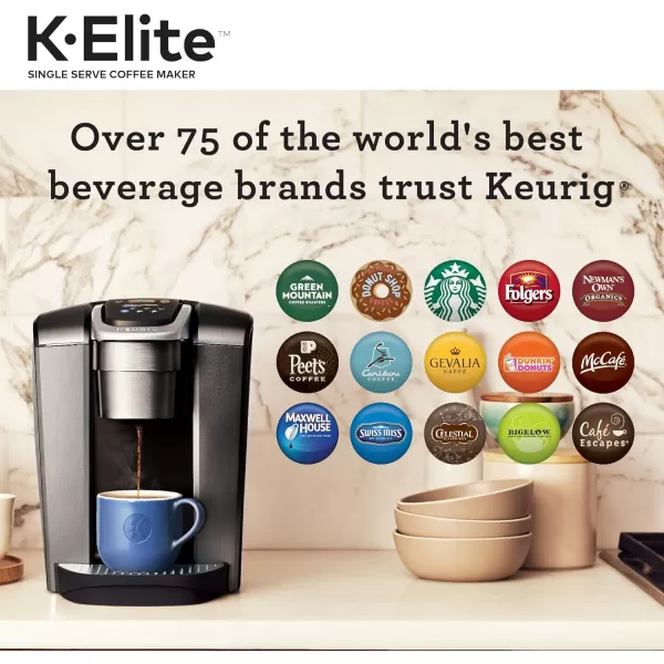 Keurig KElite SingleServe KCup Pod Coffee Maker Brushed SilverBrushed Slate Coffee Maker