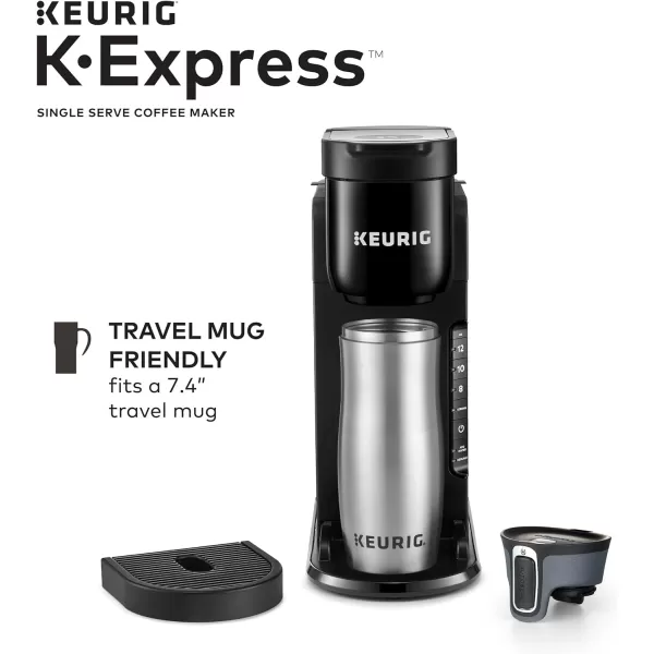 Keurig KExpress Coffee Maker Single Serve KCup Pod Coffee Brewer Black 128 L x 51 W x 126 HBlack Coffee Brewer