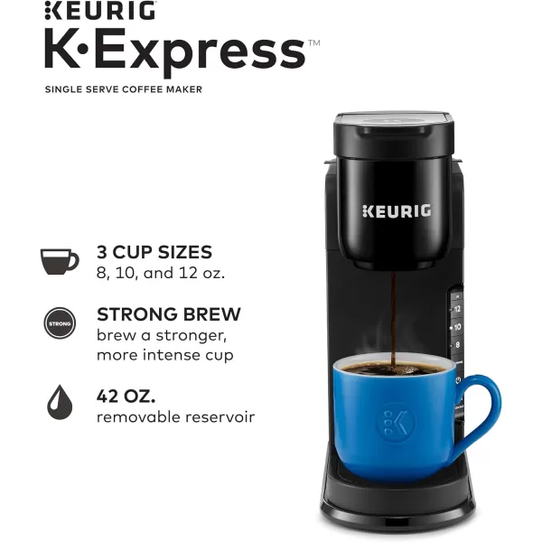 Keurig KExpress Coffee Maker Single Serve KCup Pod Coffee Brewer Black 128 L x 51 W x 126 HBlack Coffee Brewer