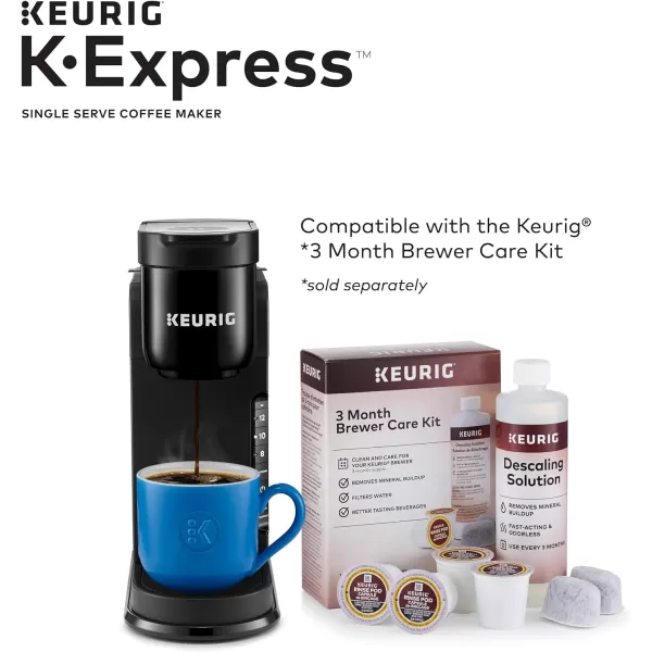 Keurig KExpress Coffee Maker Single Serve KCup Pod Coffee Brewer Black 128 L x 51 W x 126 HBlack Coffee Brewer