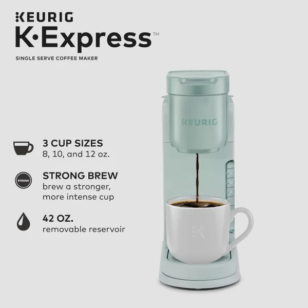 Keurig KExpress Coffee Maker Single Serve KCup Pod Coffee Brewer Warm StoneMint