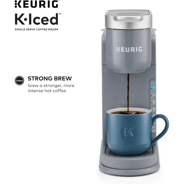 Keurig KIced Single Serve Coffee Maker  Brews Hot and Cold  WhiteRegular Gray