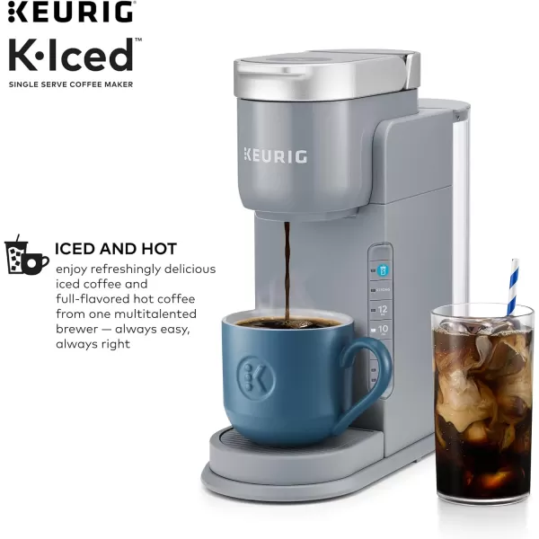 Keurig KIced Single Serve Coffee Maker  Brews Hot and Cold  WhiteRegular Gray