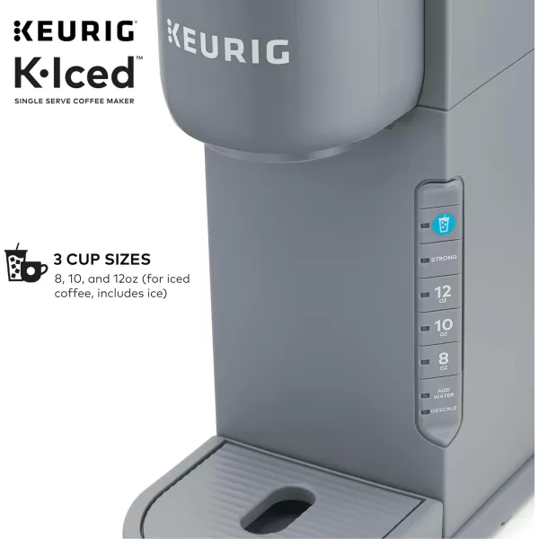 Keurig KIced Single Serve Coffee Maker  Brews Hot and Cold  WhiteRegular Gray