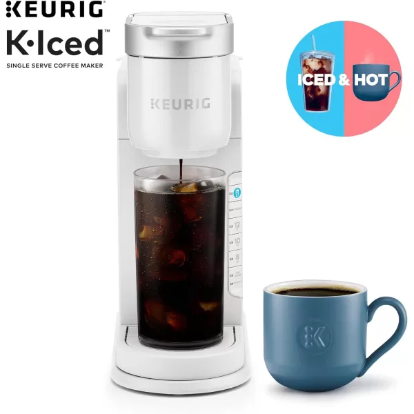 Keurig KIced Single Serve Coffee Maker  Brews Hot and Cold  WhiteRegular White