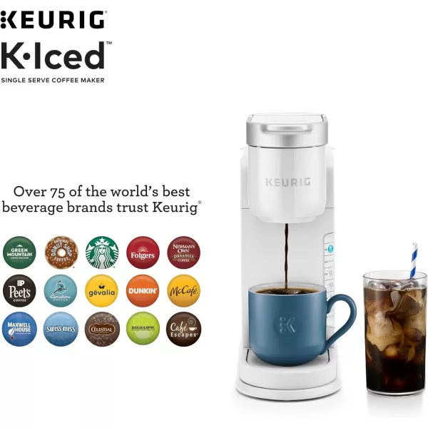 Keurig KIced Single Serve Coffee Maker  Brews Hot and Cold  WhiteRegular White