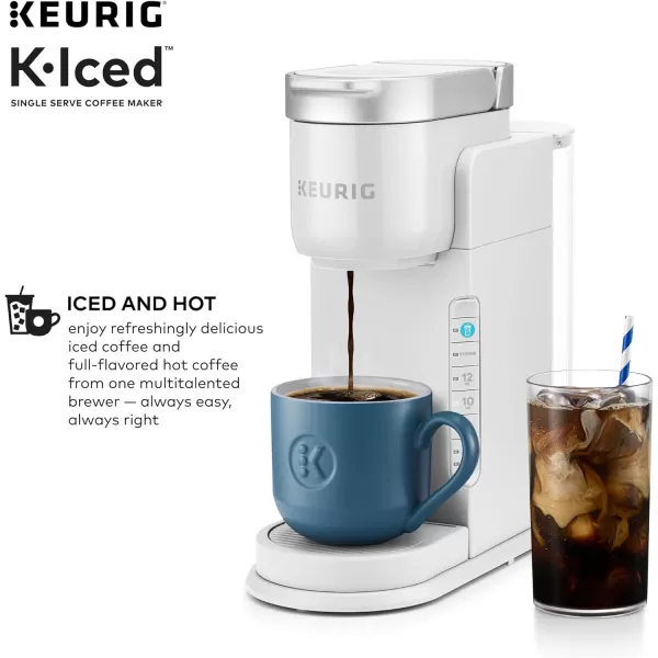 Keurig KIced Single Serve Coffee Maker  Brews Hot and Cold  WhiteRegular White