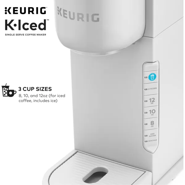 Keurig KIced Single Serve Coffee Maker  Brews Hot and Cold  WhiteRegular White