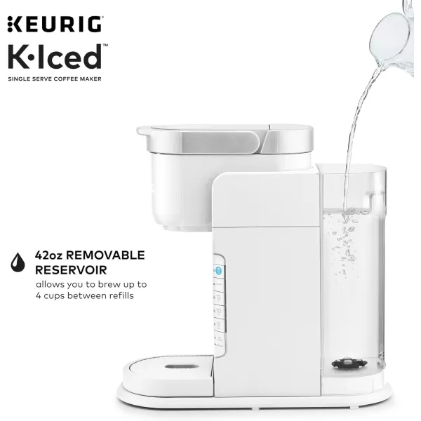 Keurig KIced Single Serve Coffee Maker  Brews Hot and Cold  WhiteRegular White