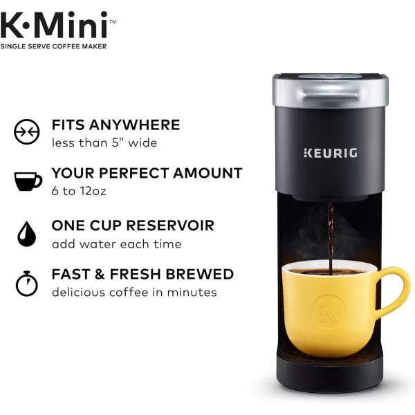 Keurig KMini Coffee Maker Black with Coffee Lovers 40 Count Variety Pack Coffee PodsKeurig KMini Coffee Maker Black with Coffee Lovers 40 Count Variety Pack Coffee Pods