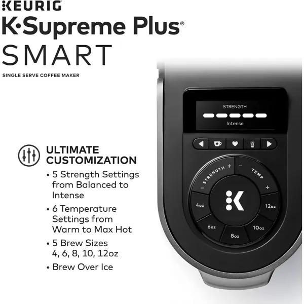 Keurig KSupreme Plus SMART Single Serve KCup Pod Coffee Maker BlackBlack