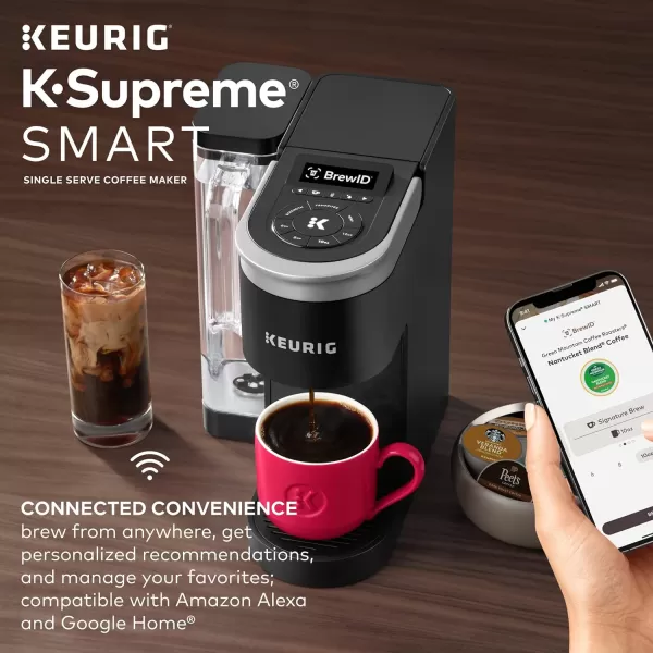 Keurig KSupreme SMART Coffee Maker MultiStream Technology Brews 612oz Cup Sizes BlackKeurig KSupreme SMART Coffee Maker MultiStream Technology Brews 612oz Cup Sizes Black